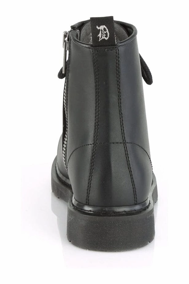 BOLT-100 Black Vegan Leather Knee Boot
