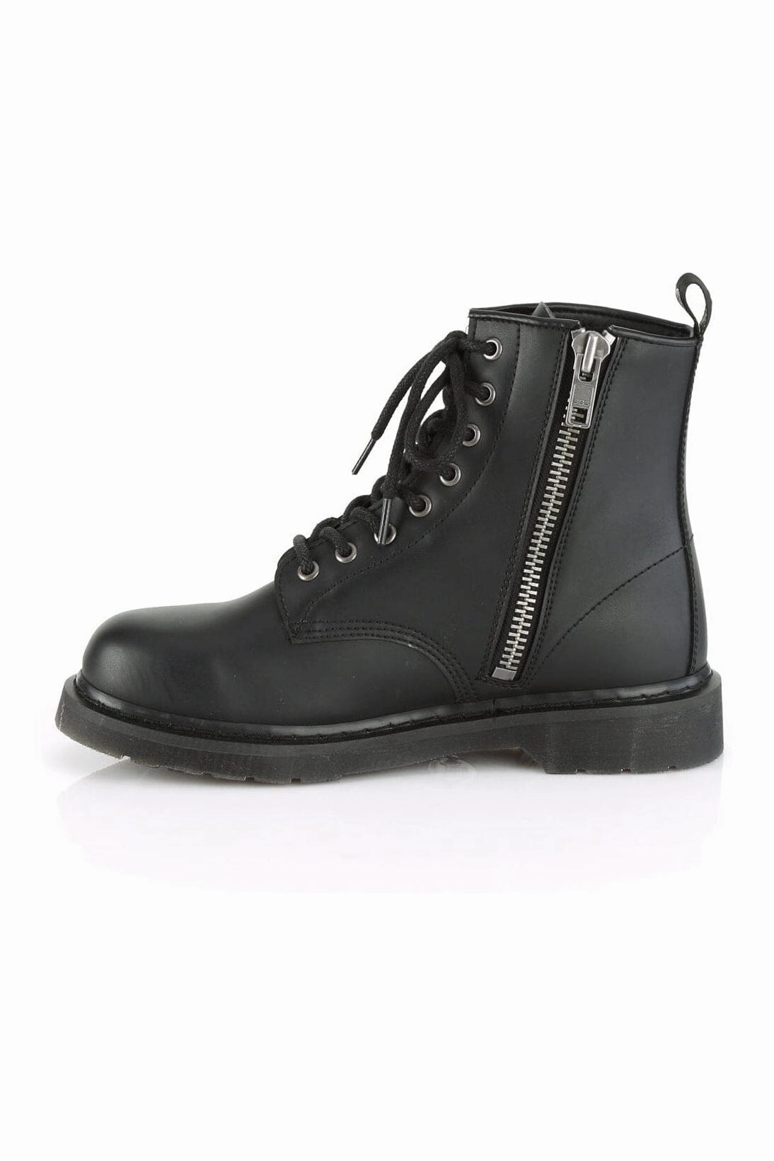 BOLT-100 Black Vegan Leather Knee Boot