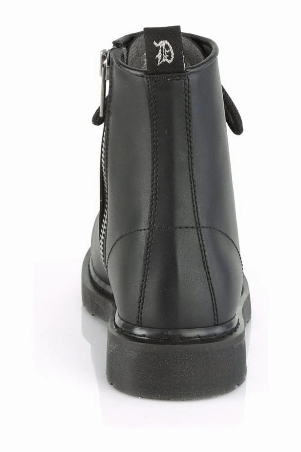 BOLT-100 Black Vegan Leather Knee Boot