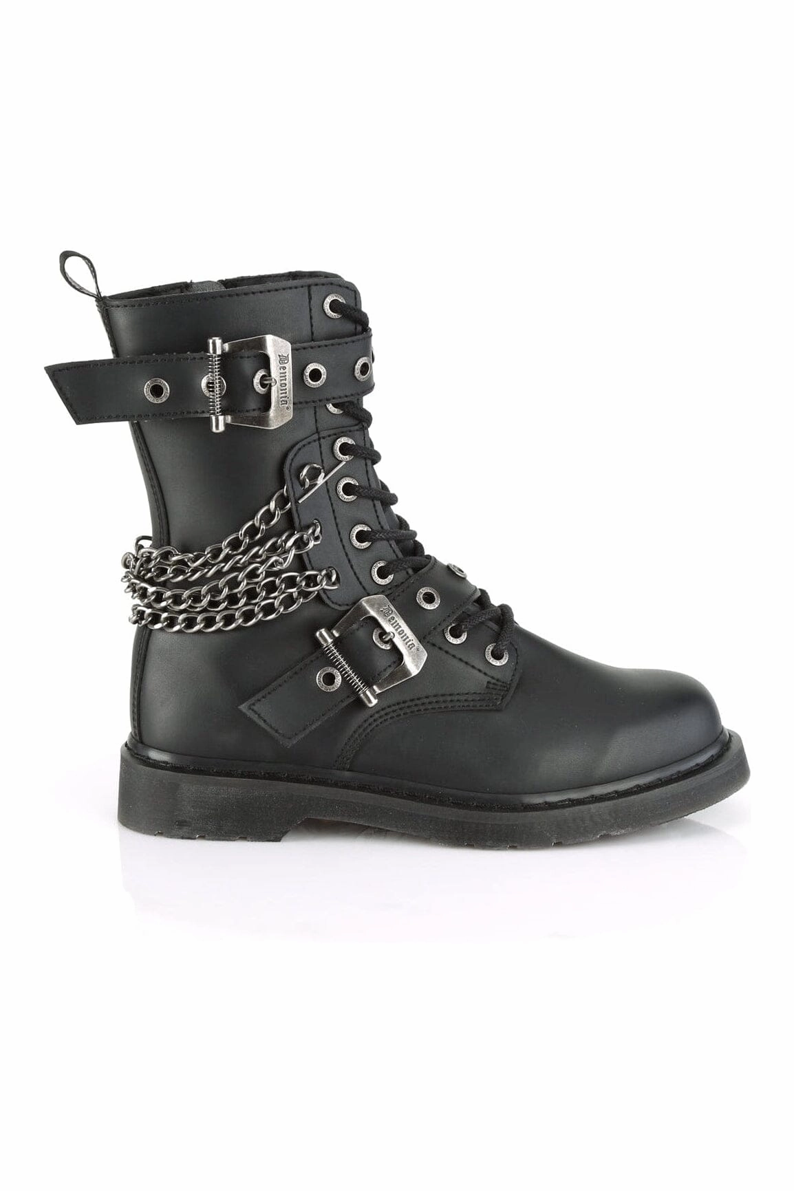 BOLT-250 Black Vegan Leather Knee Boot