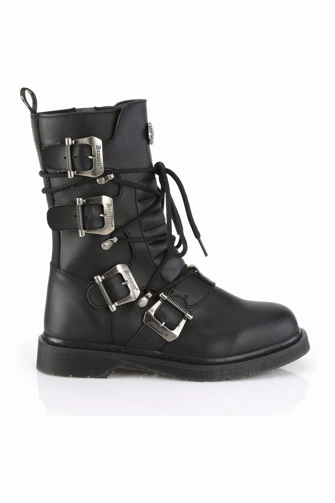 BOLT-265 Black Vegan Leather Knee Boot