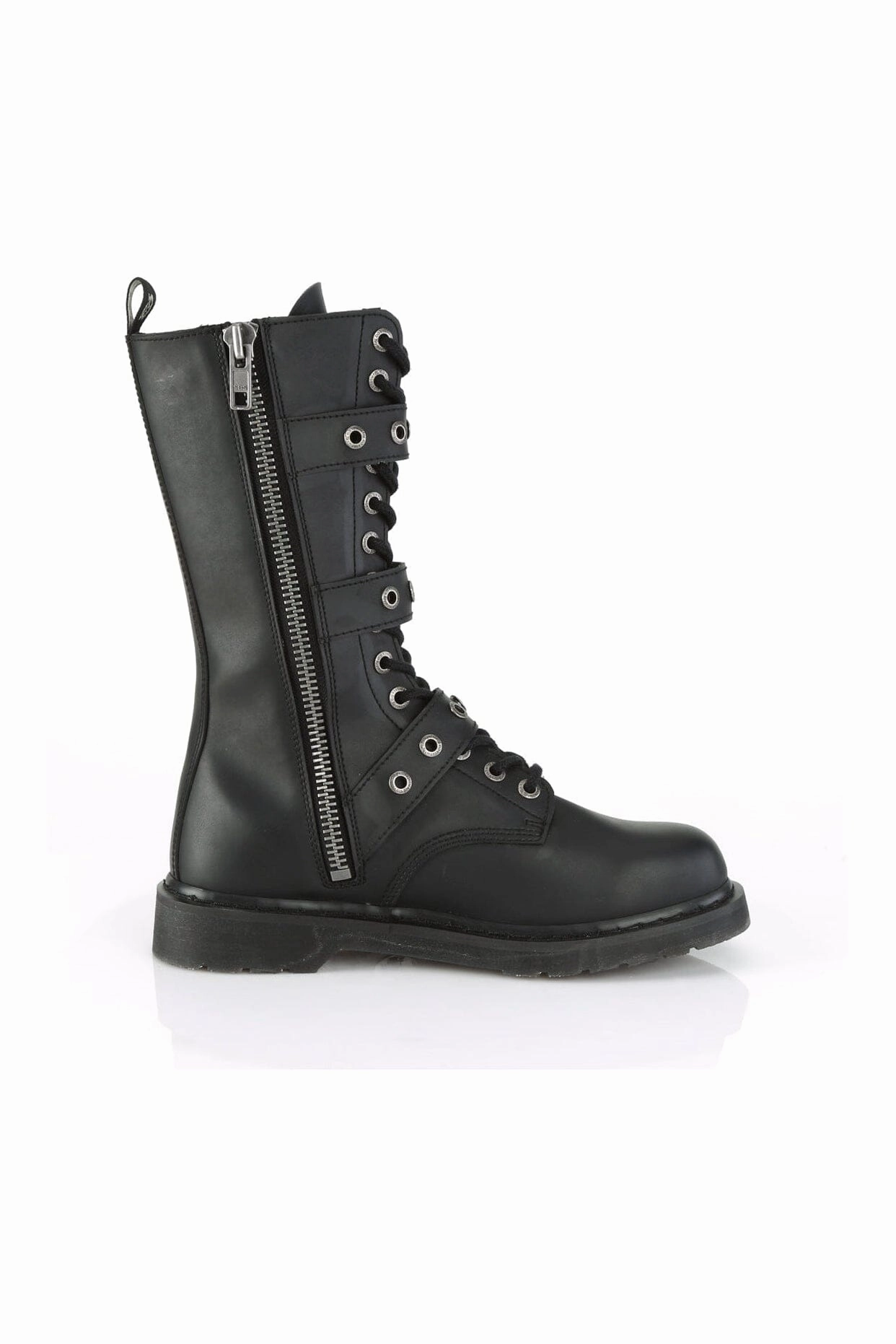 BOLT-330 Black Vegan Leather Knee Boot