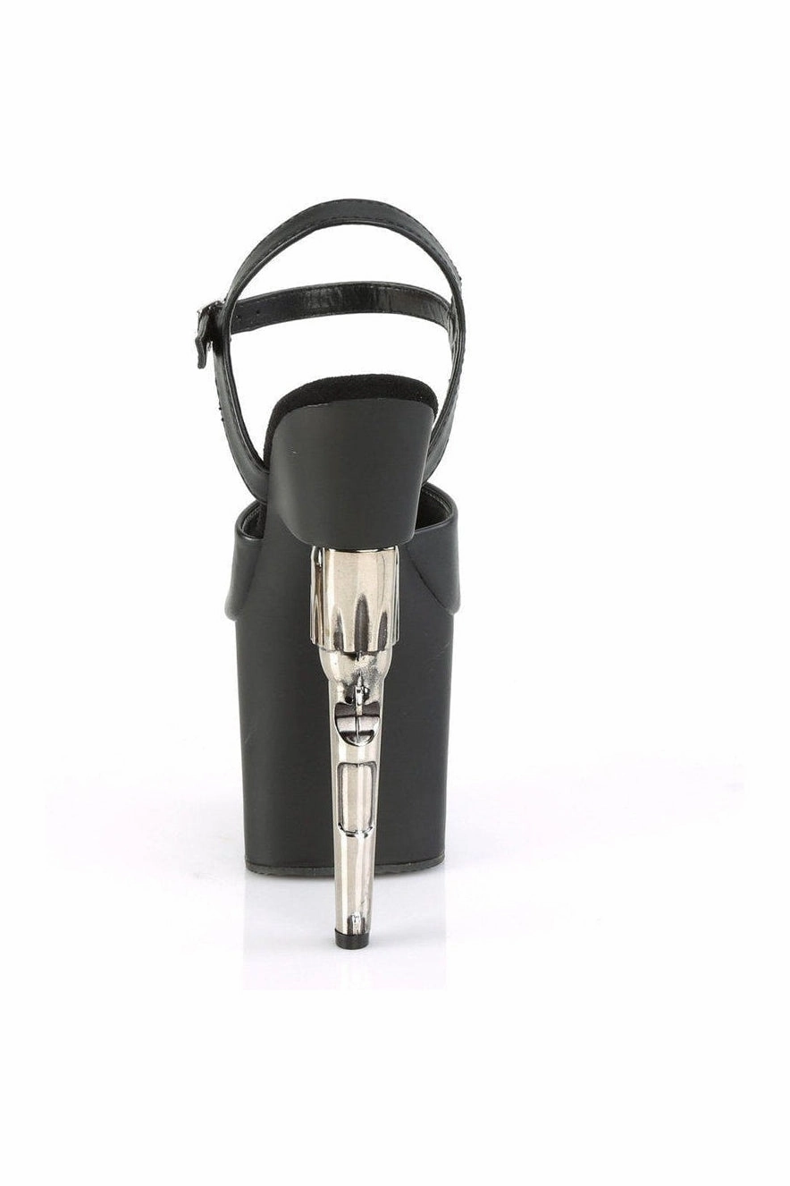 BONDGIRL-709 Exotic Sandal | Black Faux Leather