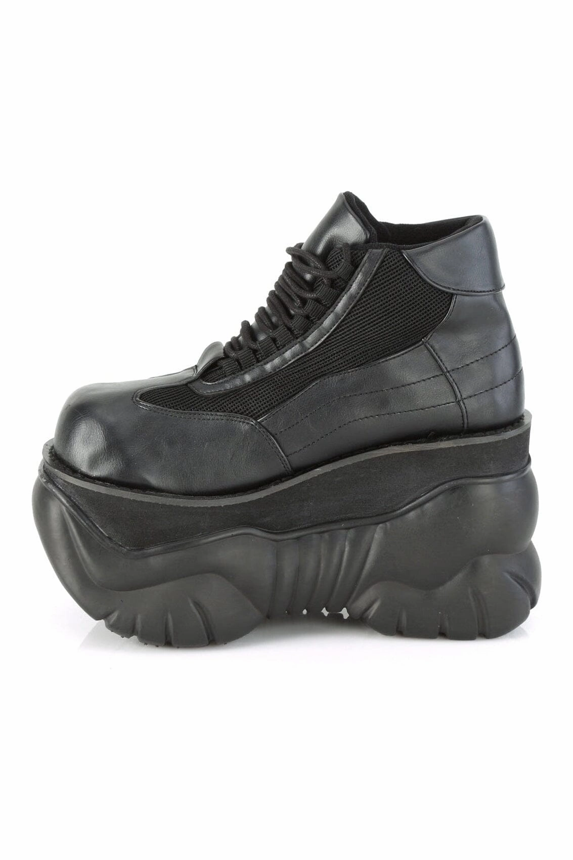 BOXER-01 Black Vegan Leather Cyber Shoe