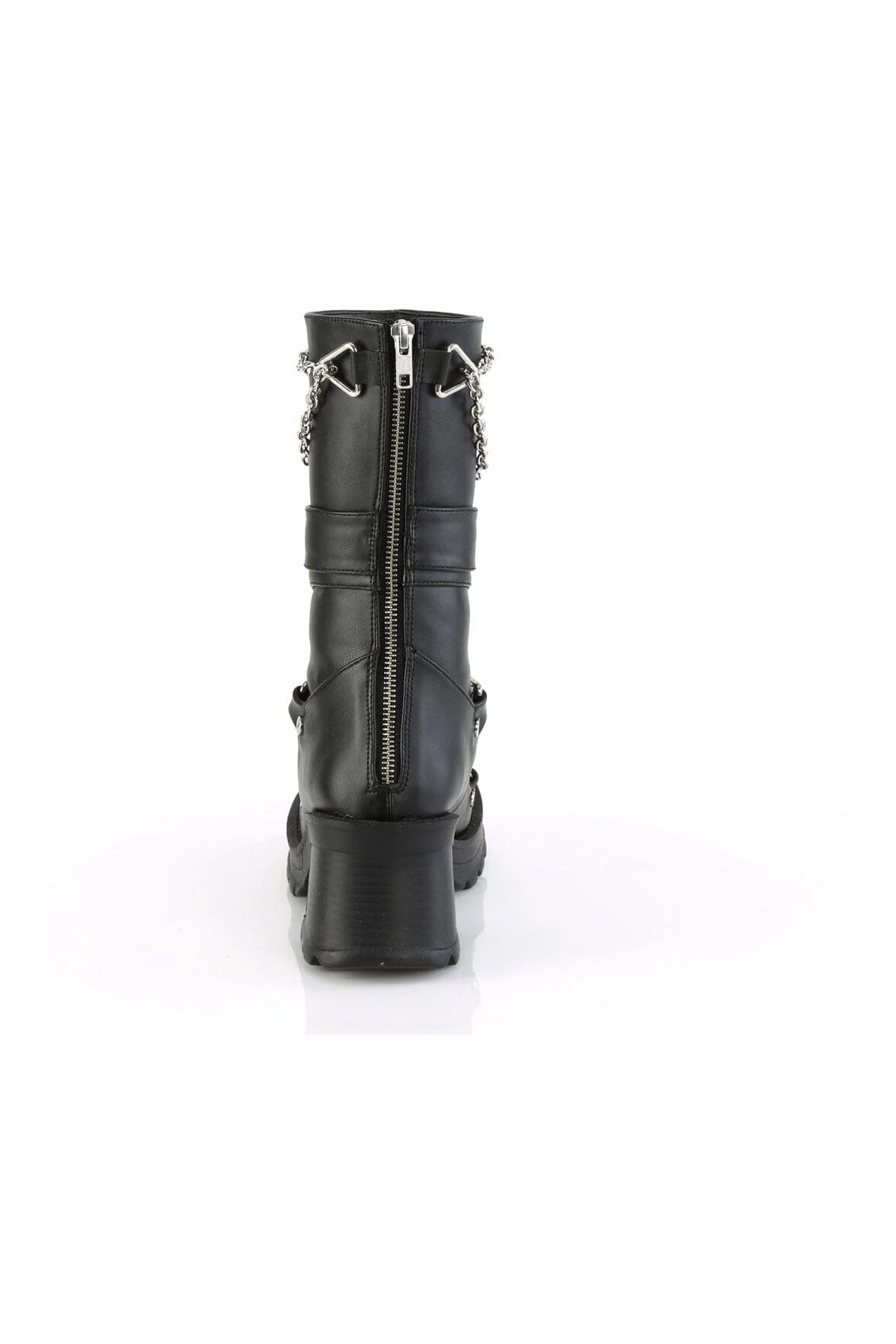 BRATTY-120 Black Vegan Leather Knee boot