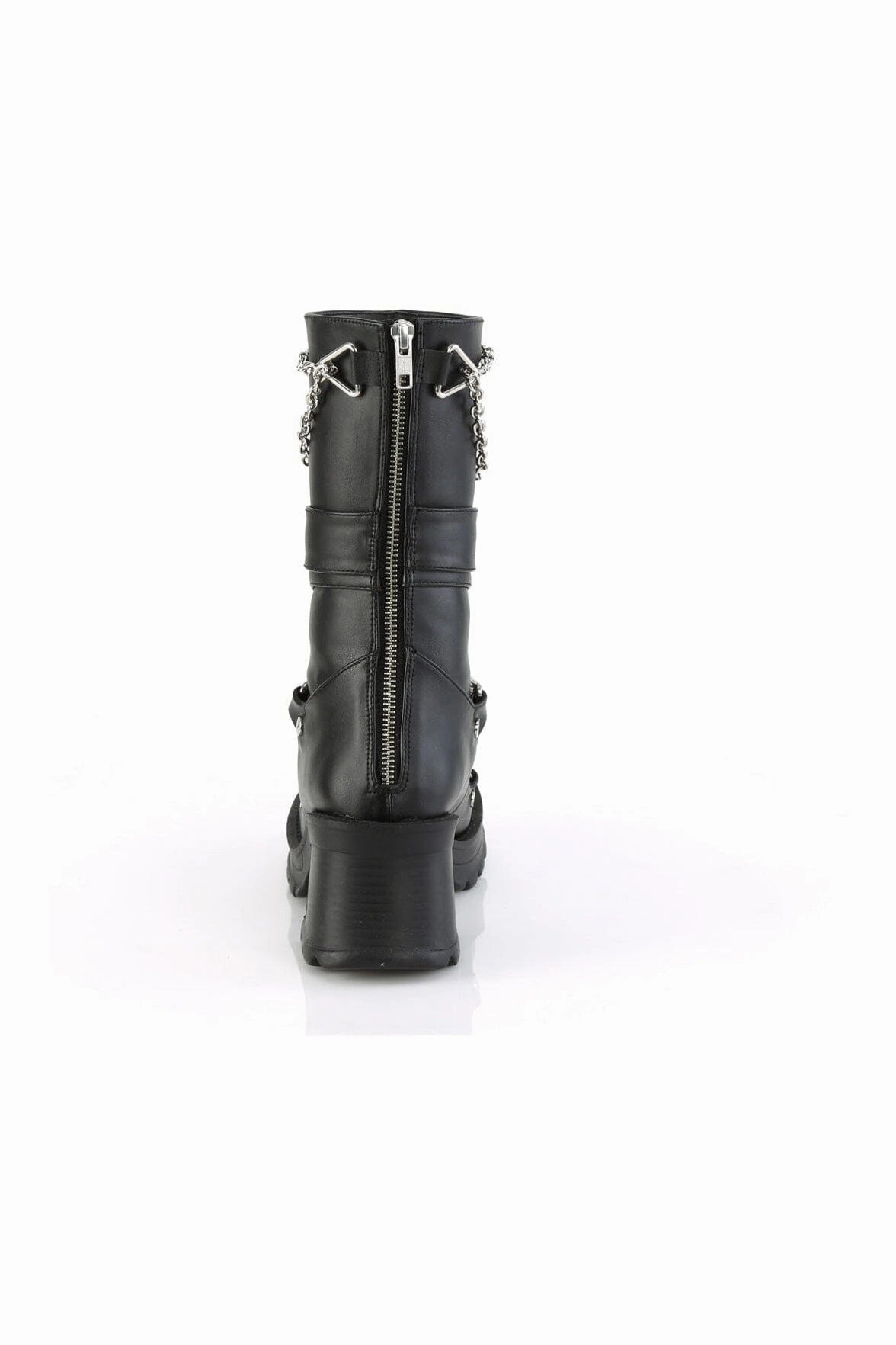 BRATTY-120 Black Vegan Leather Knee boot