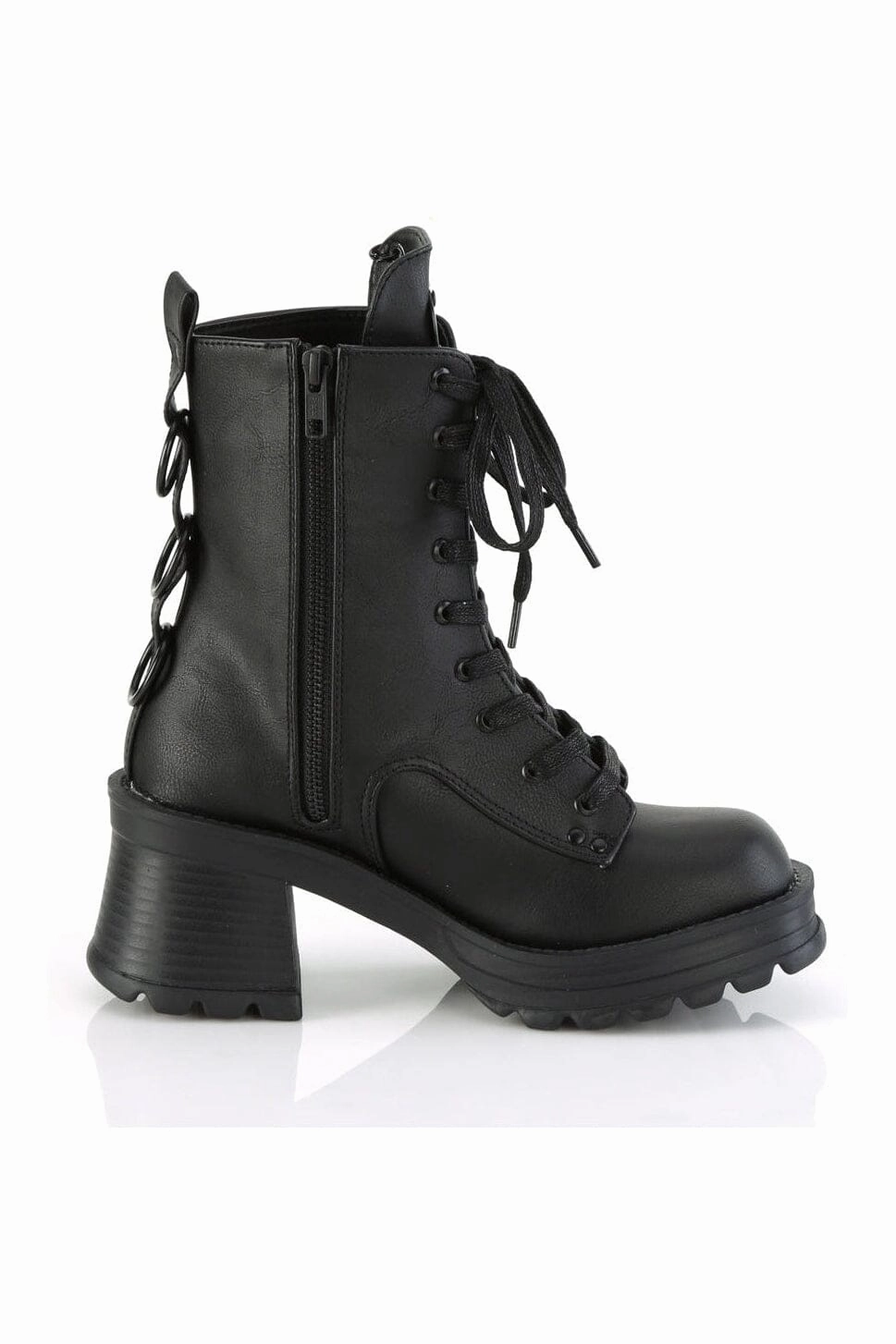 BRATTY-50 Black Vegan Leather Ankle Boot