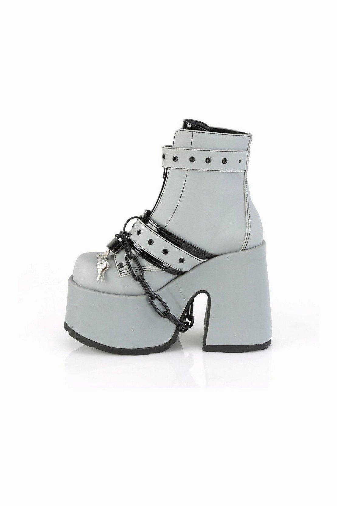 CAMEL-205 Ankle Boot | Grey Faux Leather