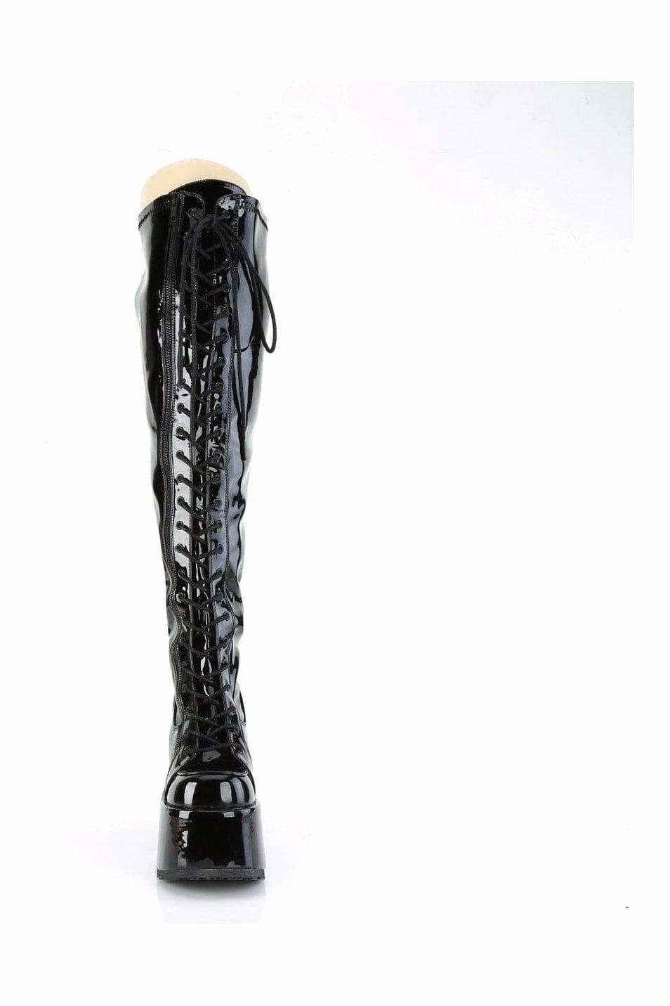 CAMEL-300WC Black Patent Thigh Boot