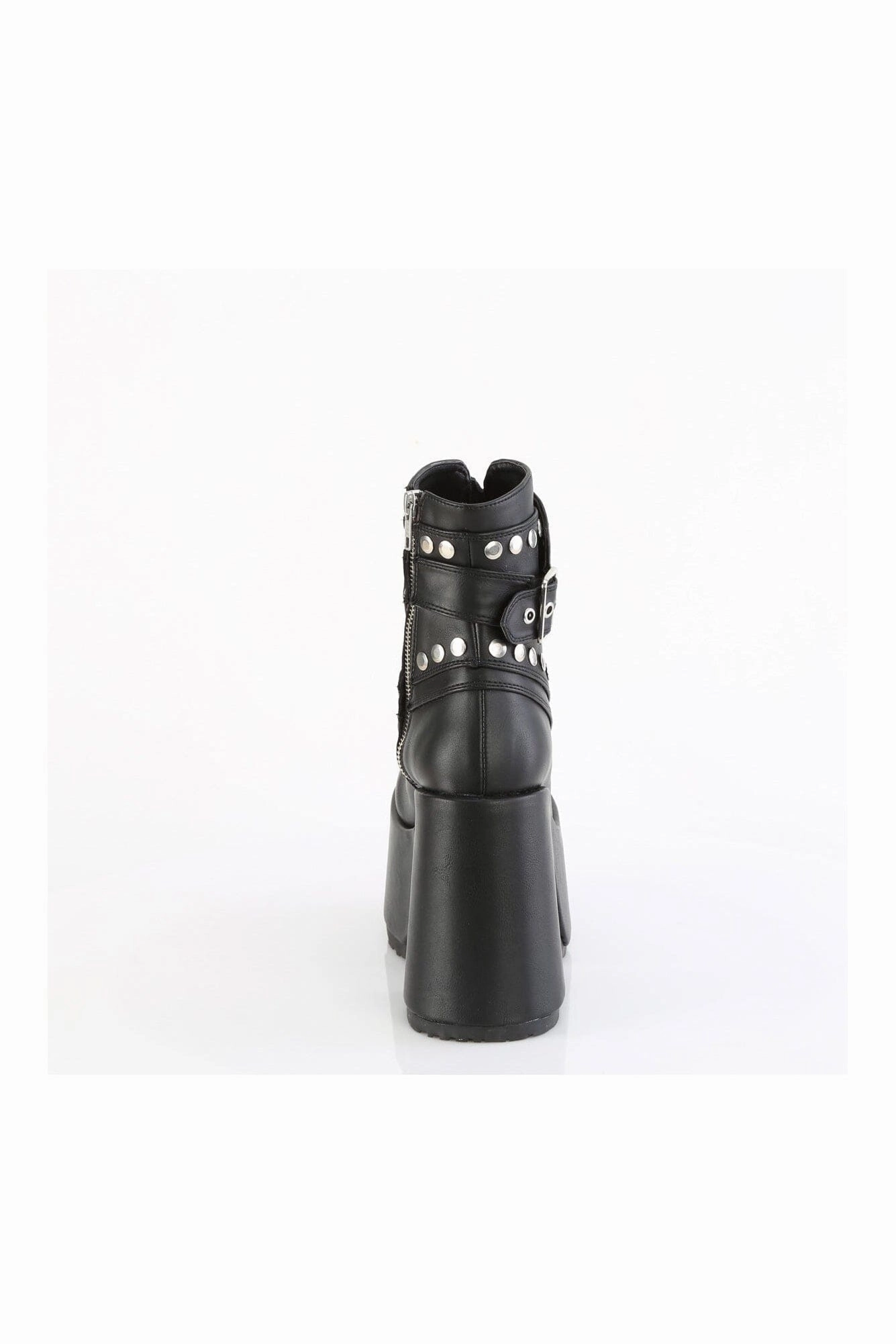 CAMEL-70 Black Vegan Leather Knee boot