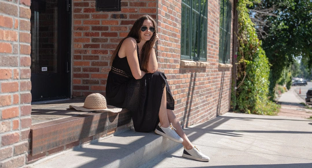 Cannon Knit 2.0 Women's Recycled PET Sneakers | White & Black