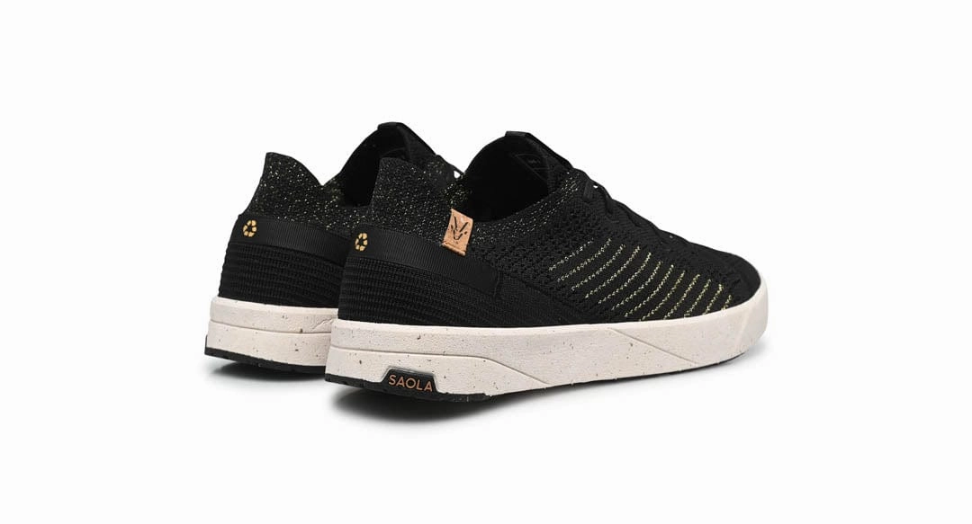 Cannon Knit 3 Women's Recycled PET Sneakers | Black Gold