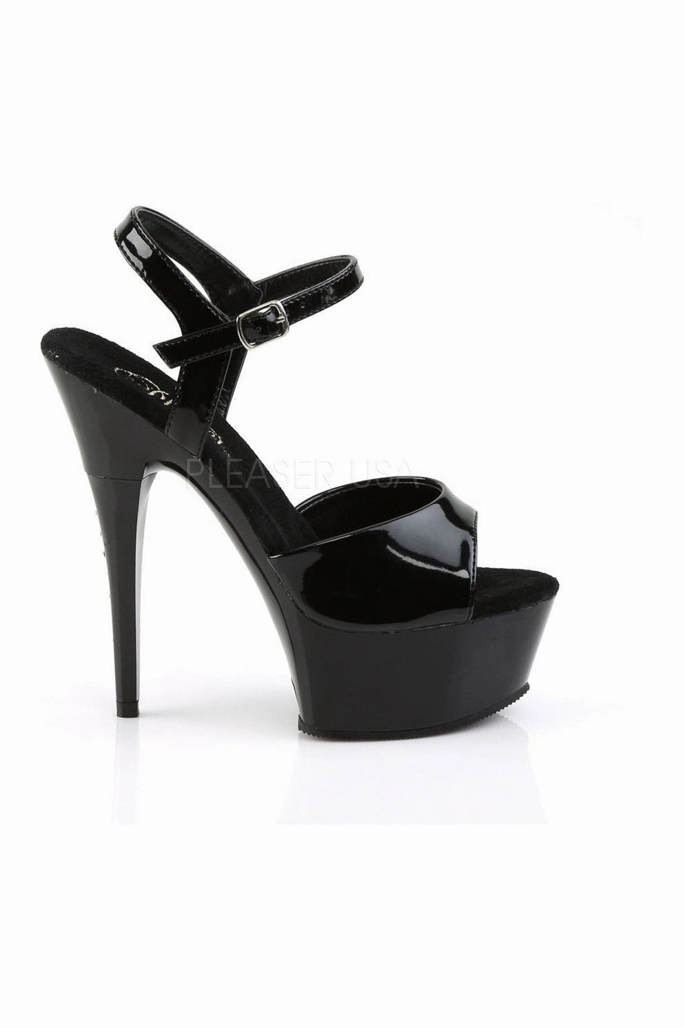 CAPTIVA-609 Platform Sandal  | Black Patent