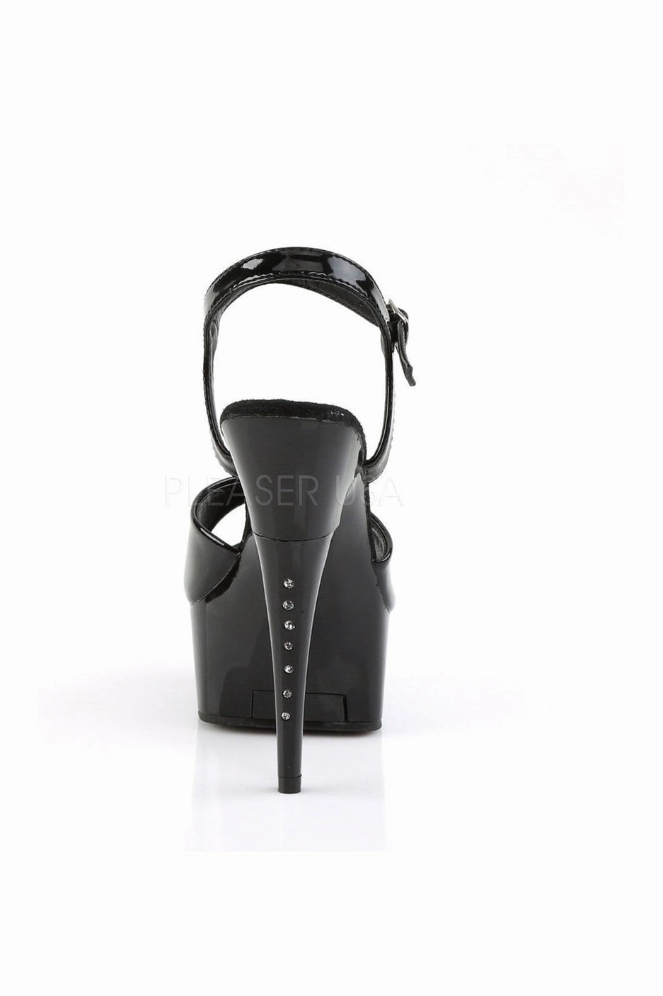 CAPTIVA-609 Platform Sandal  | Black Patent