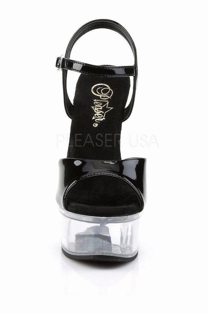 CAPTIVA-609 Platform Slide  | Black Patent