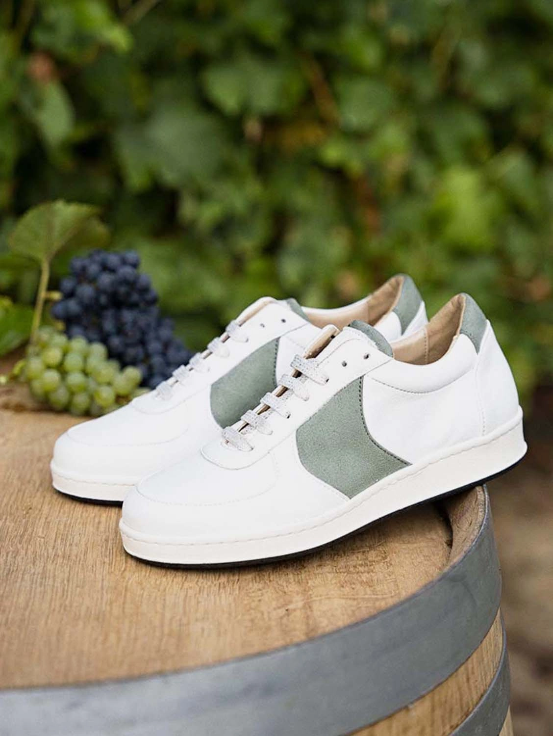 Cepage Grape Leather Unisex Vegan Sneakers | Chardonnay