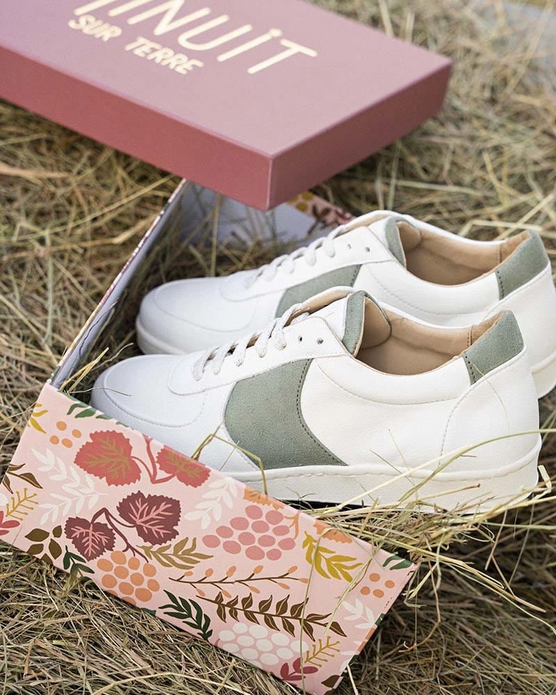 Cepage Grape Leather Unisex Vegan Sneakers | Chardonnay