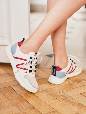Chamois Recycled Vegan Leather Sneakers | Hydrangea