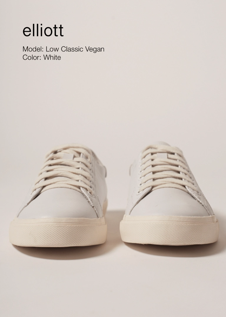 Classic Vegan Leather Sneakers | White