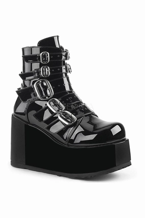 CONCORD-57 Demonia Ankle Boot | Black Patent