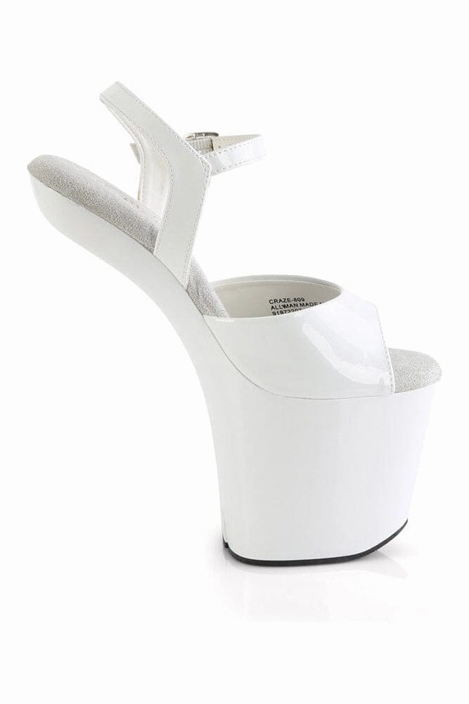 CRAZE-809 White Patent Sandal