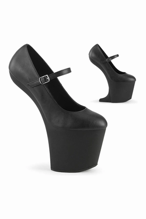 CRAZE-880 Black Faux Leather Pump