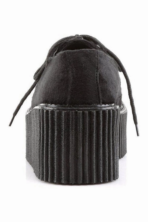 CREEPER-202 Creepers | Black Faux Leather