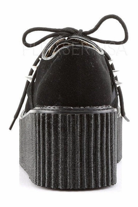 CREEPER-206 Demonia Shoe | Black Fabric