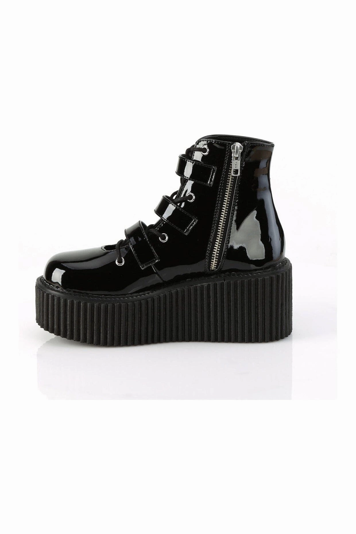 CREEPER-260 Black Patent Creeper