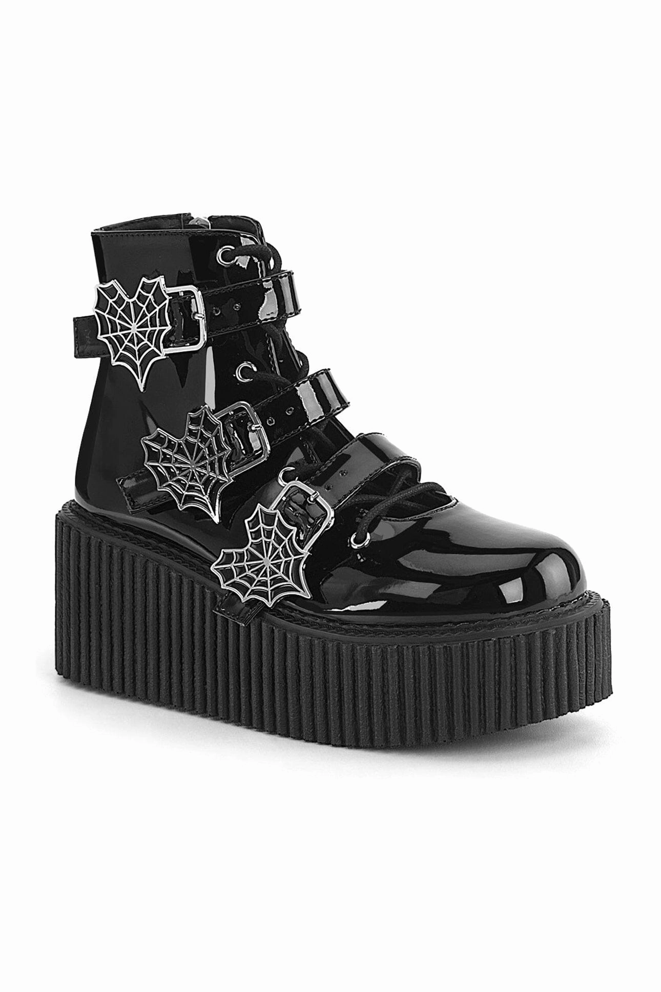 CREEPER-260 Black Patent Creeper