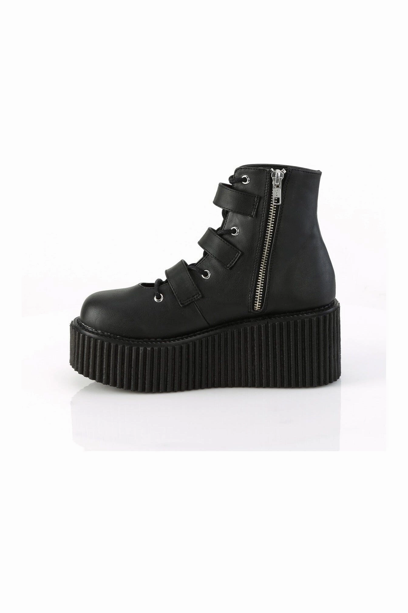 CREEPER-260 Black Vegan Leather Creeper