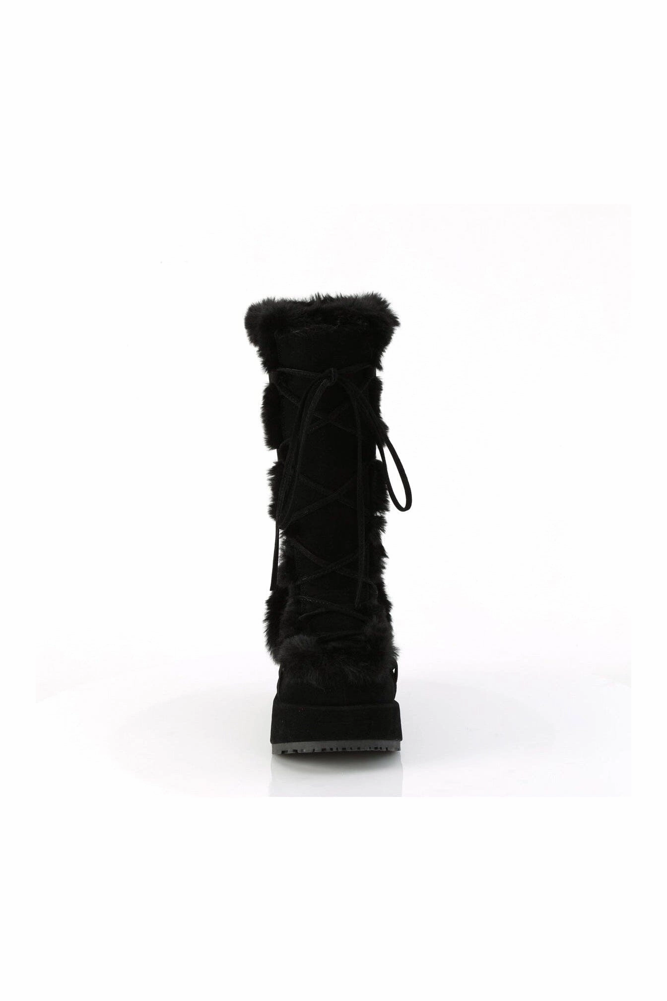 CUBBY-311 Black Vegan Suede Knee Boot