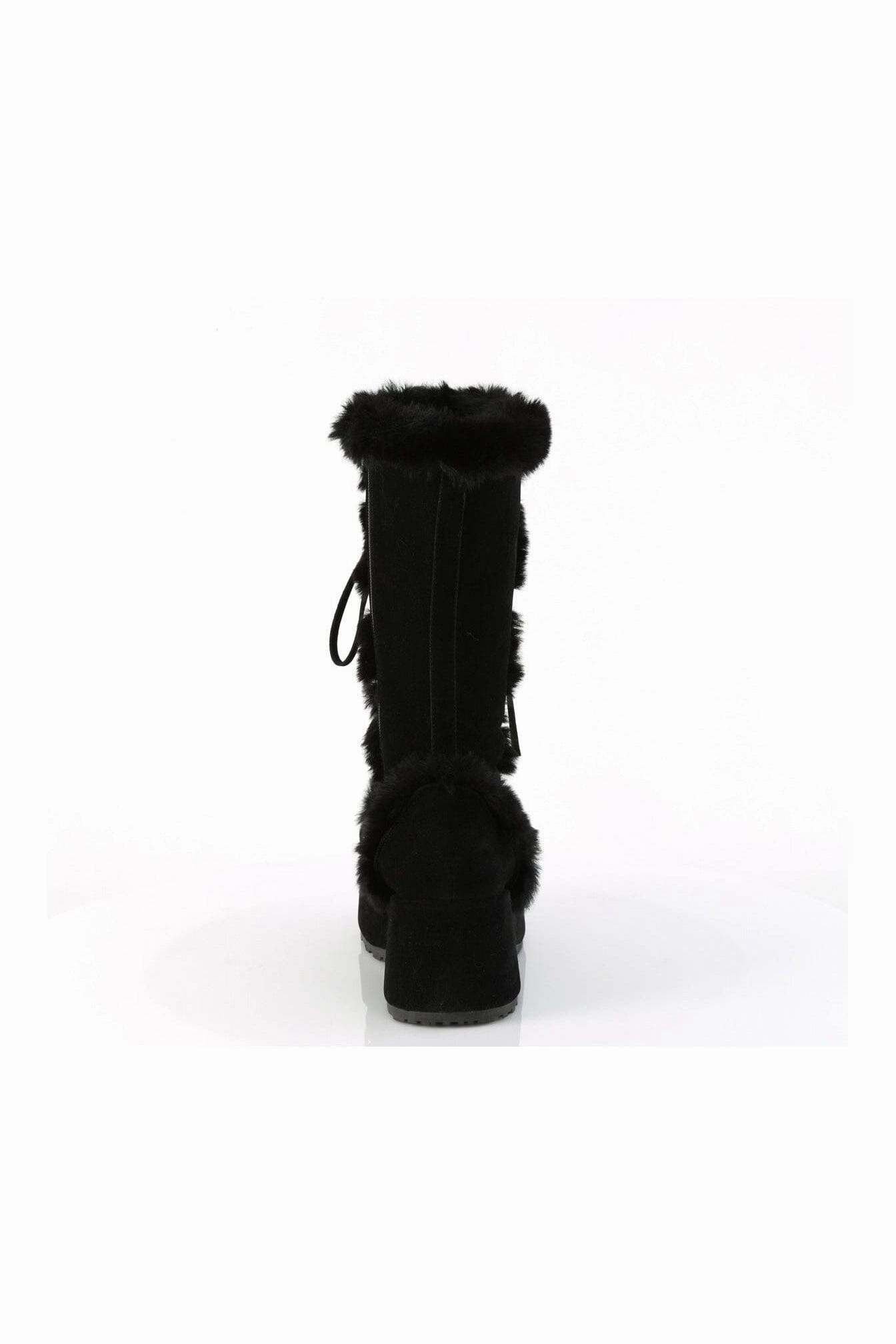 CUBBY-311 Black Vegan Suede Knee Boot