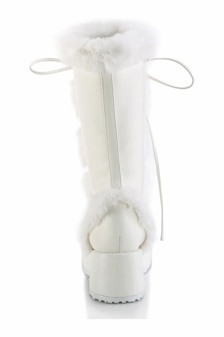 CUBBY-311 White Vegan Leather Knee Boot
