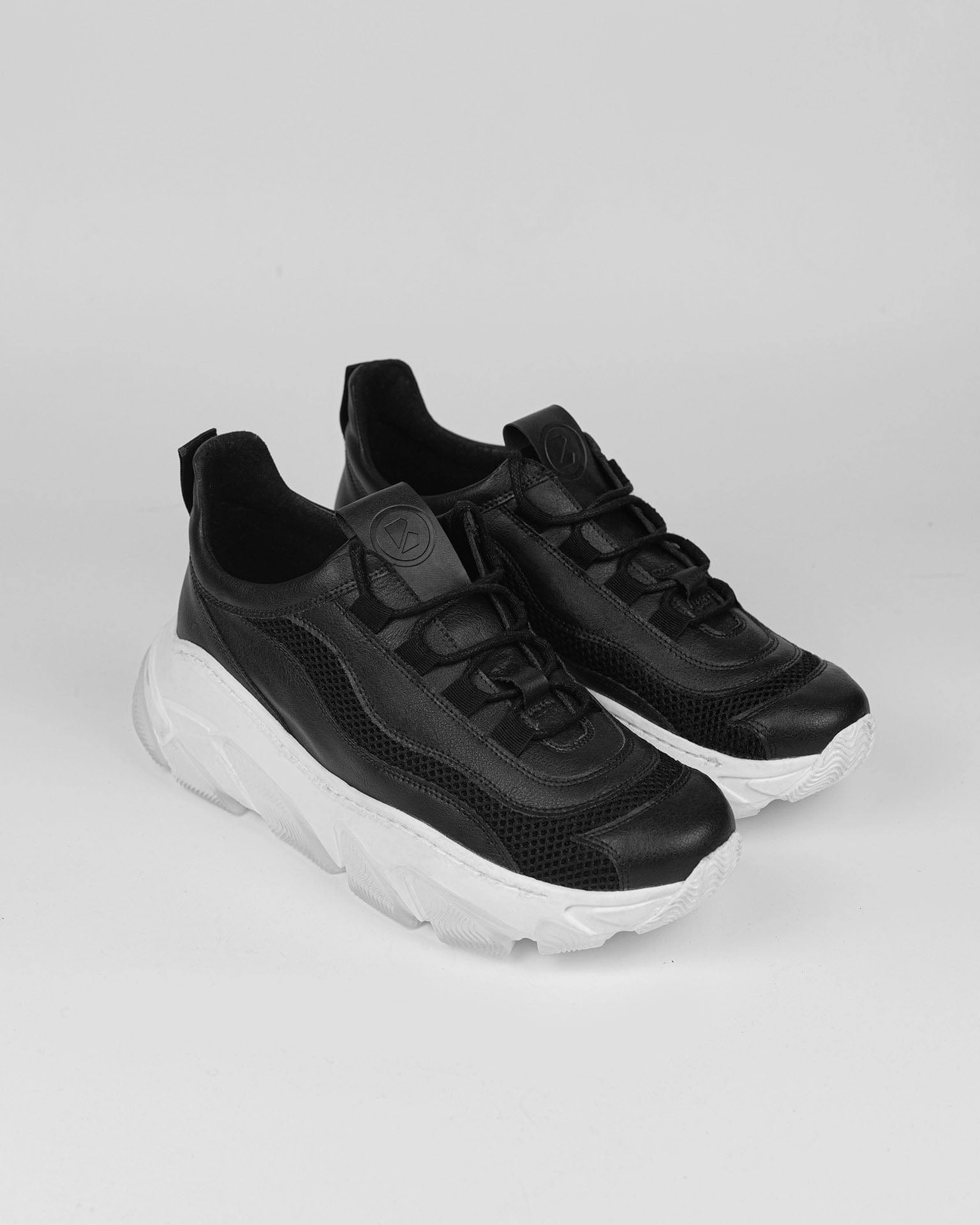 Daddy's Women's Grape Leather Vegan Sneakers | Black & White
