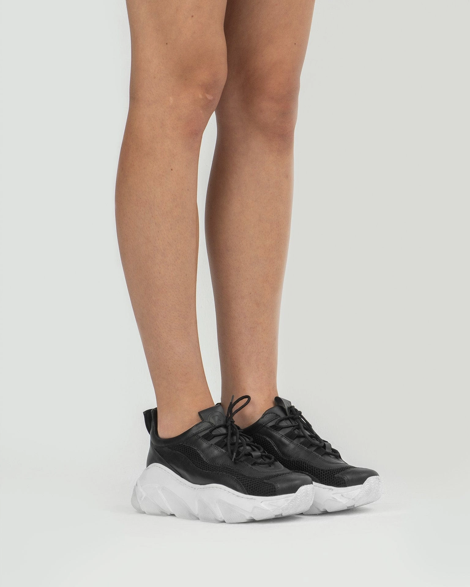 Daddy's Women's Grape Leather Vegan Sneakers | Black & White