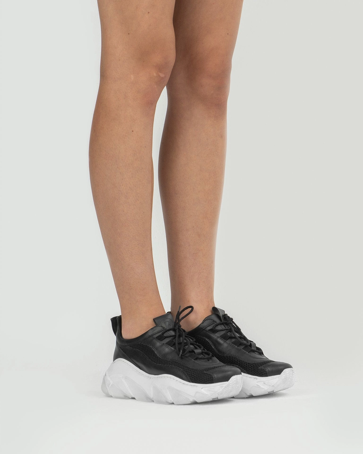 Daddy's Women's Grape Leather Vegan Sneakers | Black & White