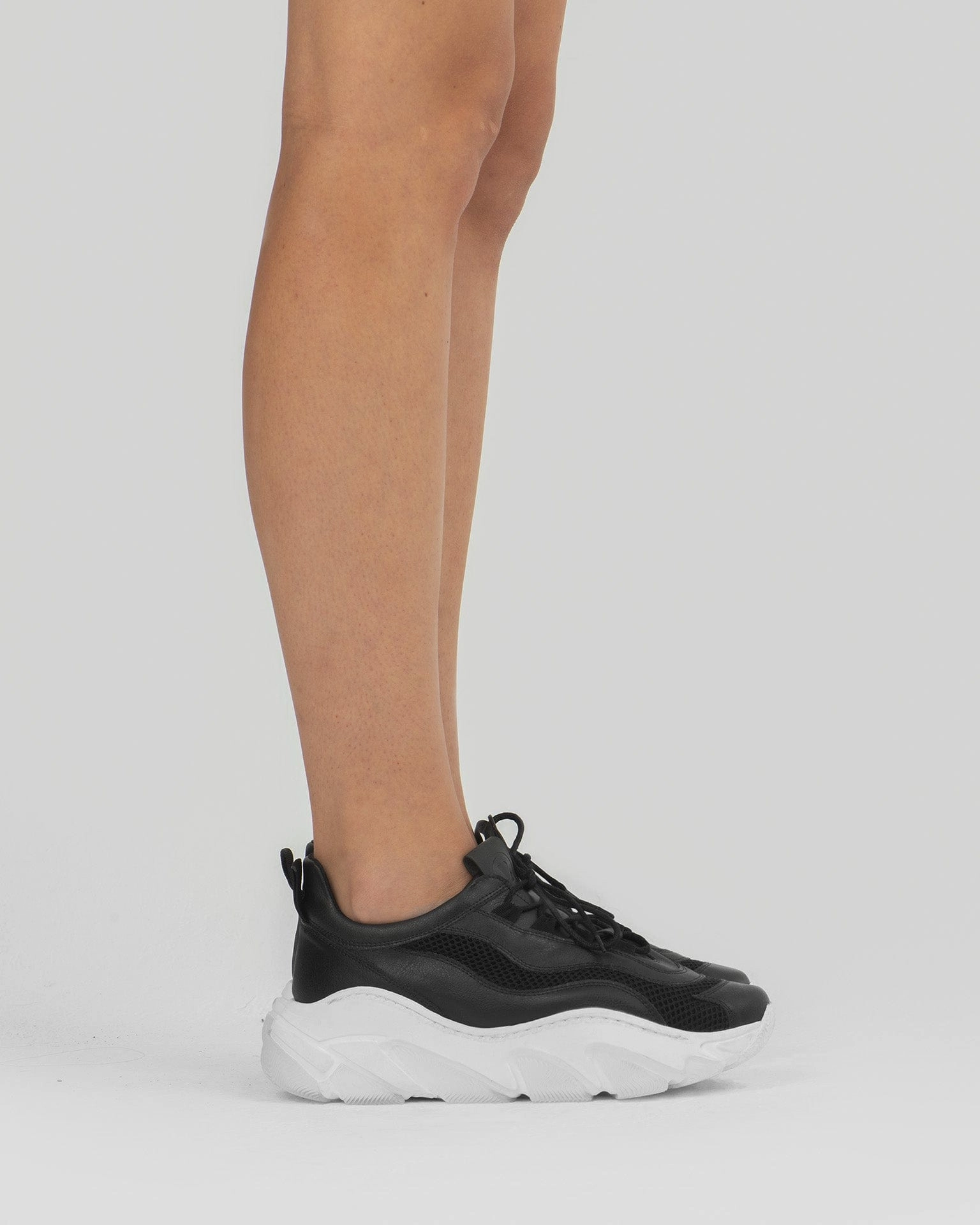 Daddy's Women's Grape Leather Vegan Sneakers | Black & White