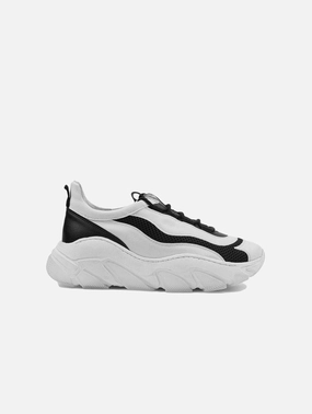 Daddy's Women's Grape Leather Vegan Sneakers | White & Black