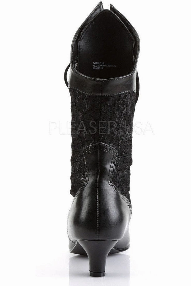 DAME-115 Ankle Boot | Black Lace