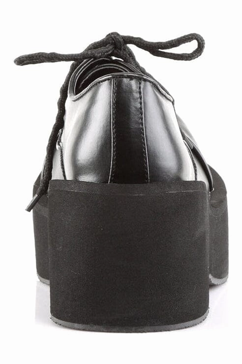 DANK-101 Black Vegan Leather Cyber Shoe