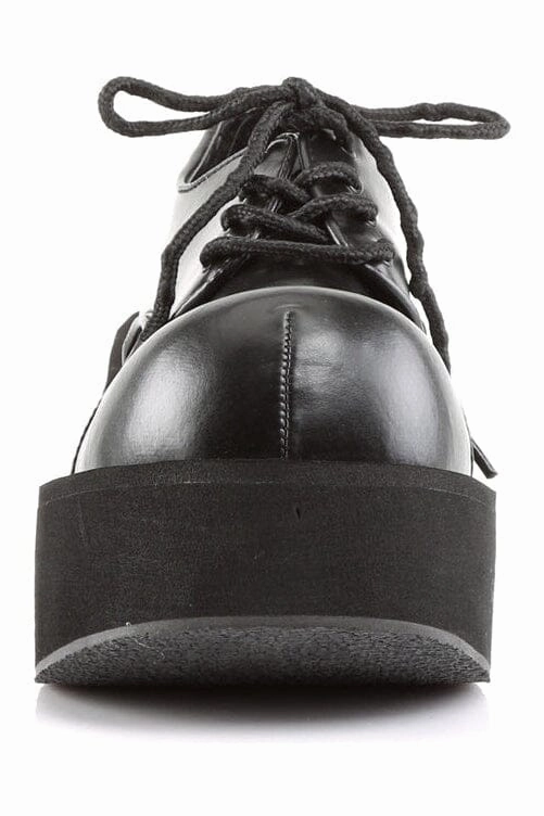 DANK-101 Black Vegan Leather Cyber Shoe