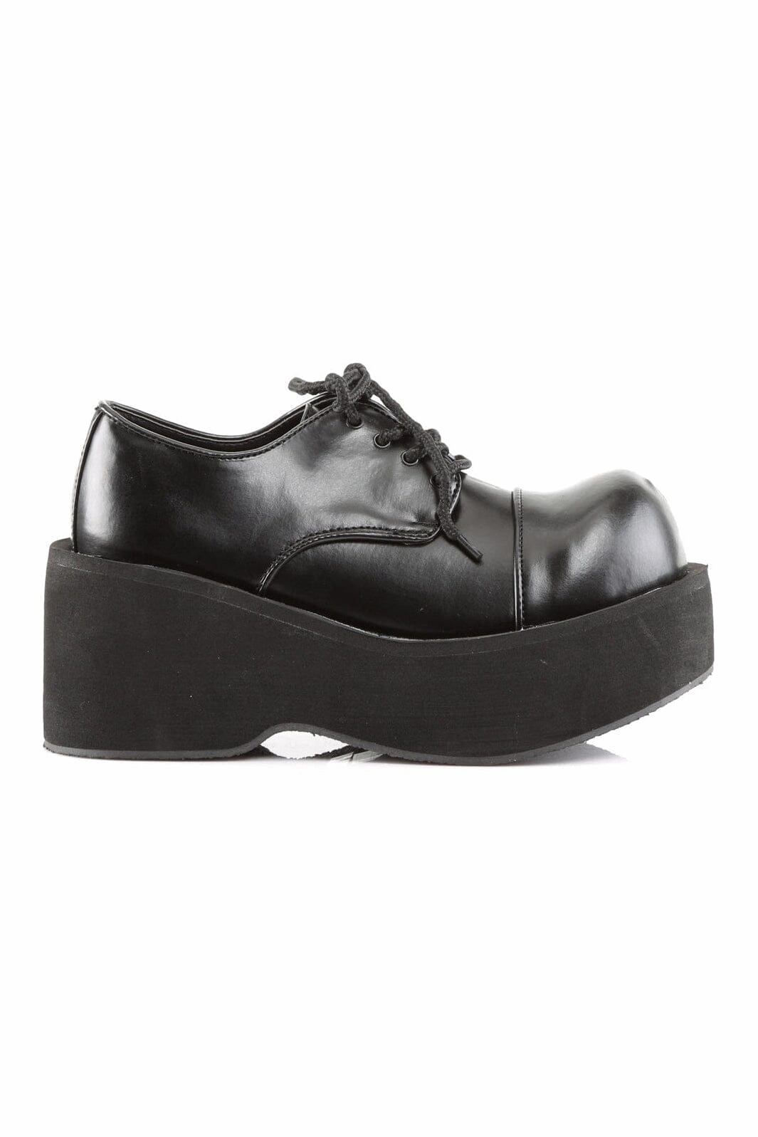 DANK-101 Black Vegan Leather Cyber Shoe