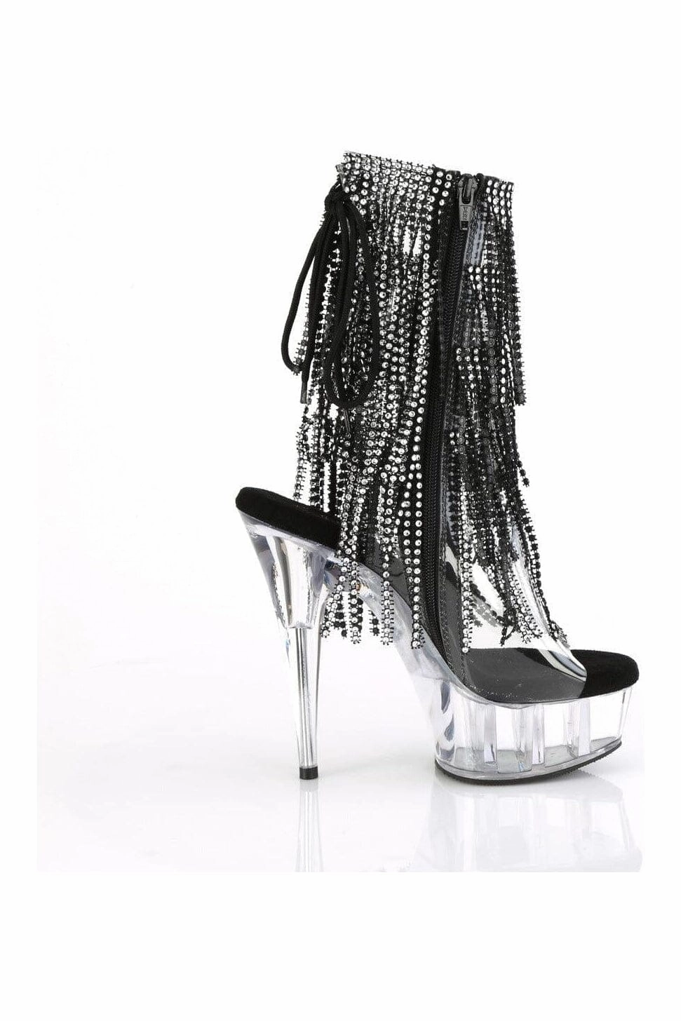 DELIGHT-1017RSF Clear Vinyl Ankle Boot