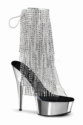 DELIGHT-1017RSF Platform Boot  | Clear Vinyl