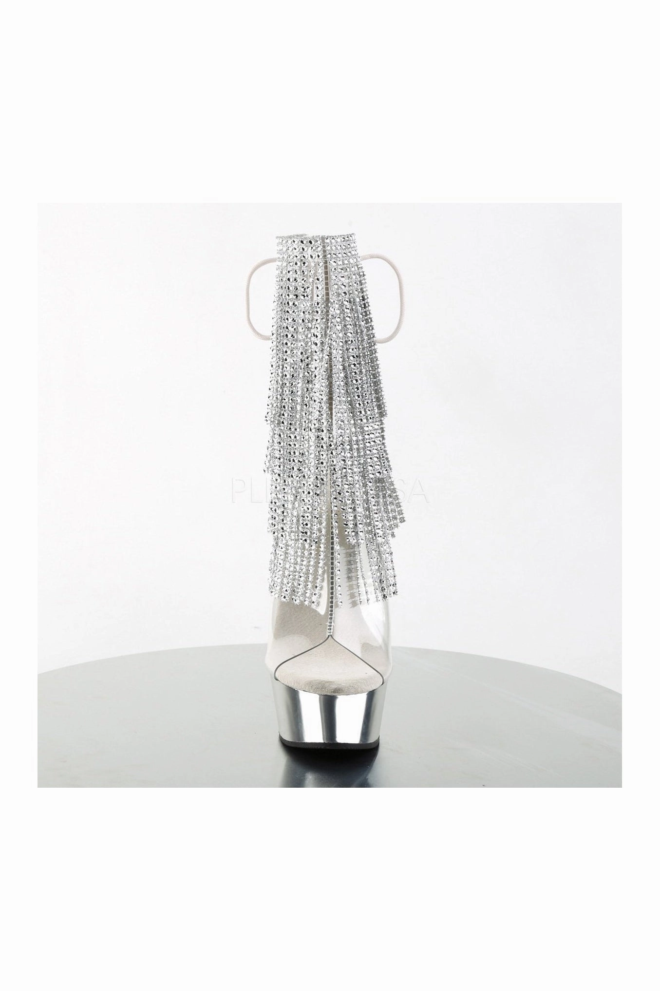 DELIGHT-1017RSF Platform Boot  | Clear Vinyl
