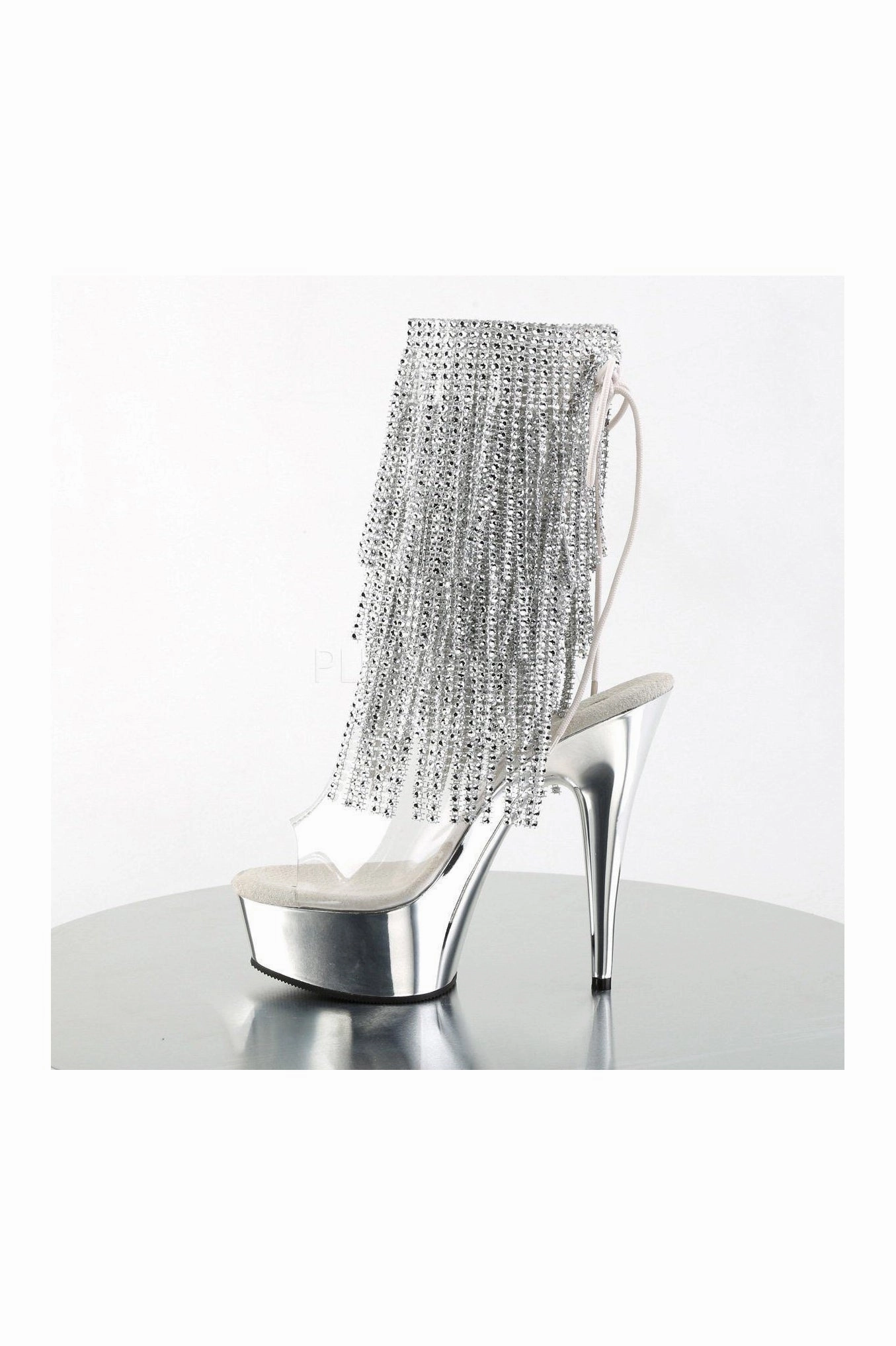 DELIGHT-1017RSF Platform Boot  | Clear Vinyl
