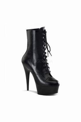 DELIGHT-1020 Platform Boot  | Black Genuine Leather