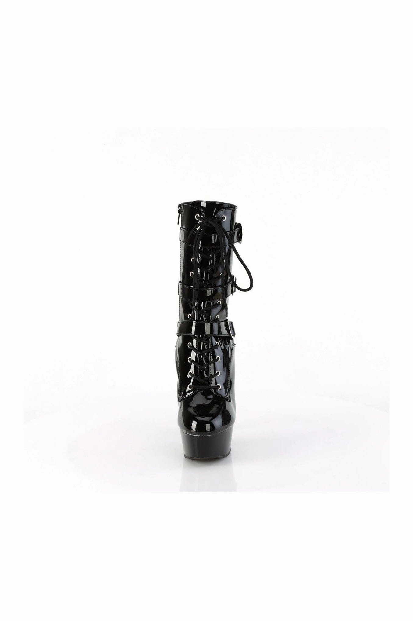 DELIGHT-1043 Black Patent Ankle Boot