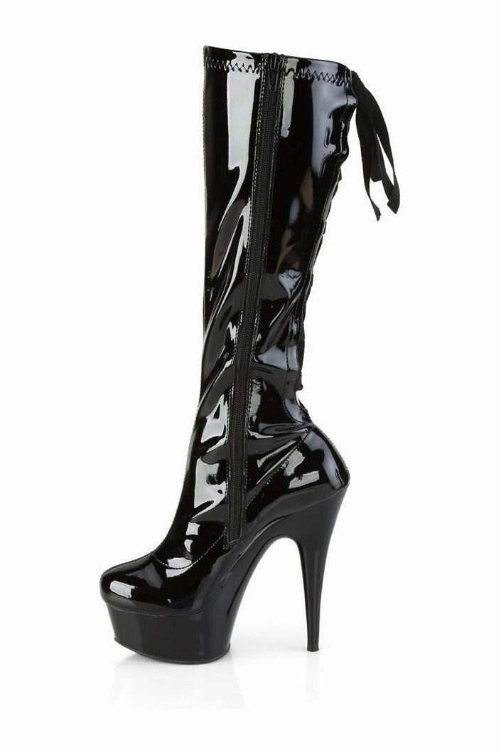 DELIGHT-2029 Exotic Platform Boot | Black Patent